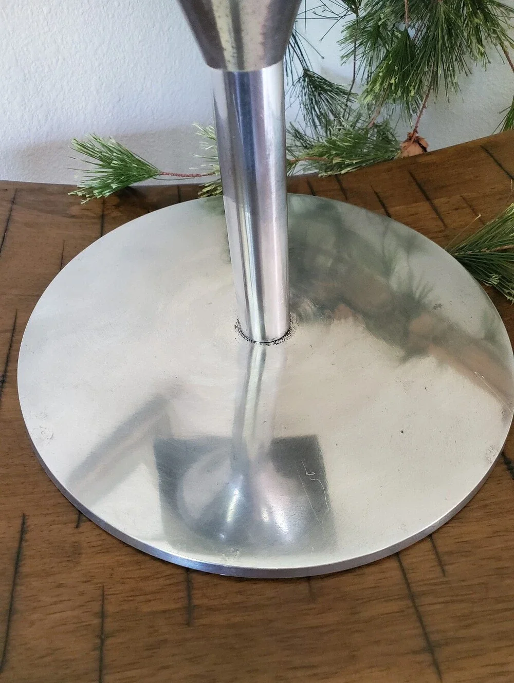 Global Views India Vintage Stainless Steel Pedestal Cake Stand Display Tazza